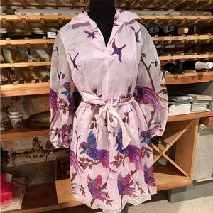 Vintage Handmade Bird Print Dress